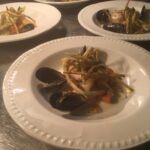 Sea Bass with Saffron Mussel Broth