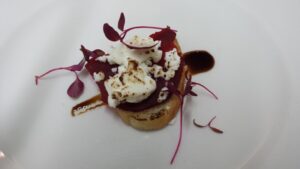 A Chef On Tour - Beetroot and Goats Cheese Crostini