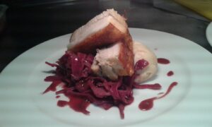 A Chef On Tour - Belly pork with braised red cabbage