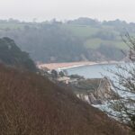 Blackpool Sands as seen from the top of the cliffs to the West