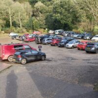 The car park at the beach during tier 3 restrictions