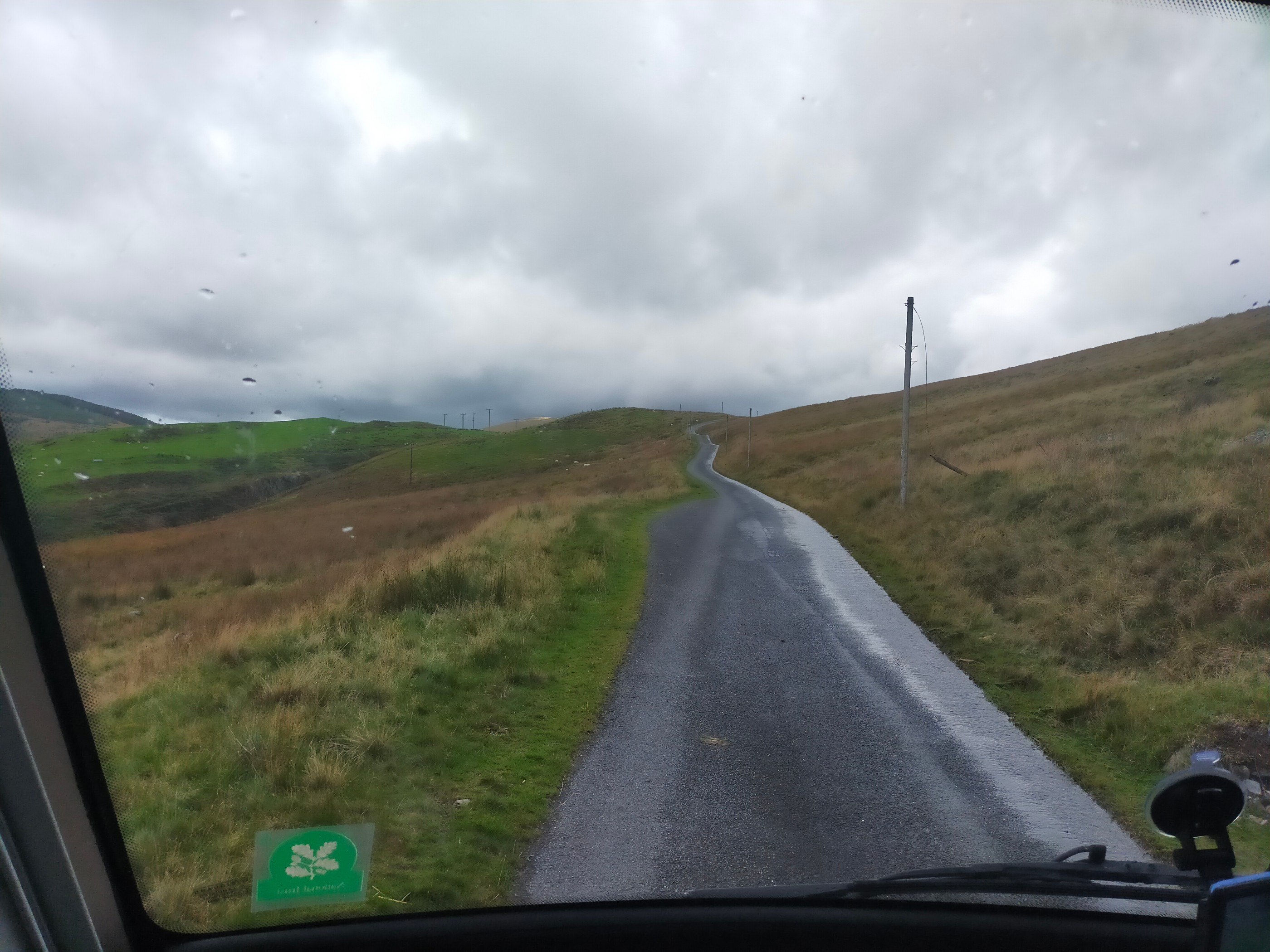 Open road in Welsh Wales