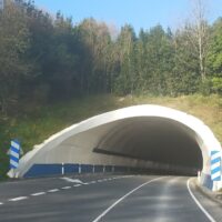 One of many tunnels on the journey down the Pyrenees
