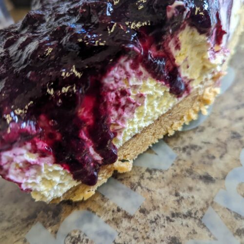Blueberry Clotted Cream Cheesecake