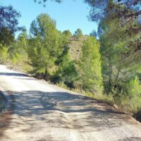 Unmetalled road up in the mountains of Spain