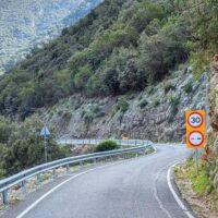 The diversion on the way to Mystras, Greece