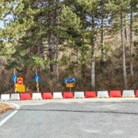 The diversion on the way to Mystras, Greece