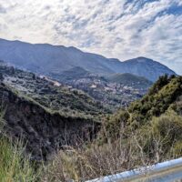 The diversion on the way to Mystras, Greece