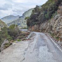 The diversion on the way to Mystras, Greece