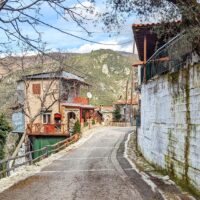 The diversion on the way to Mystras, Greece