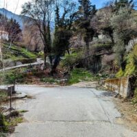 The diversion on the way to Mystras, Greece