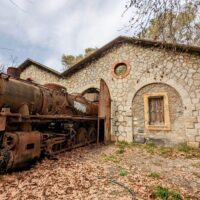 The old train station of Miloi, Greece
