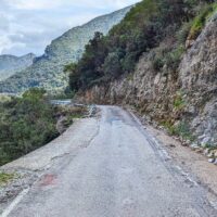 The diversion on the way to Mystras, Greece