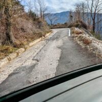 The diversion on the way to Mystras, Greece