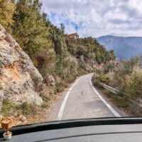 The diversion on the way to Mystras, Greece