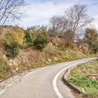 The diversion on the way to Mystras, Greece